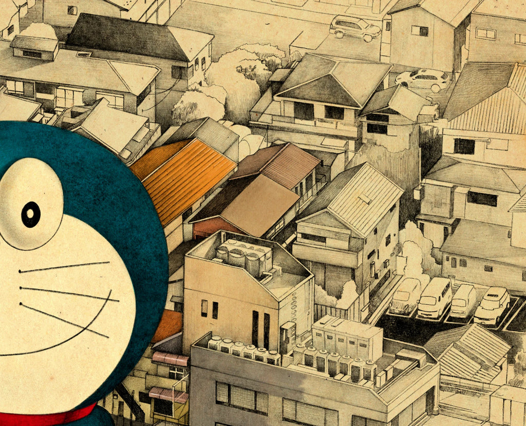 Lonely Doraemon in Tokyo – Limited Edition Giclée Print