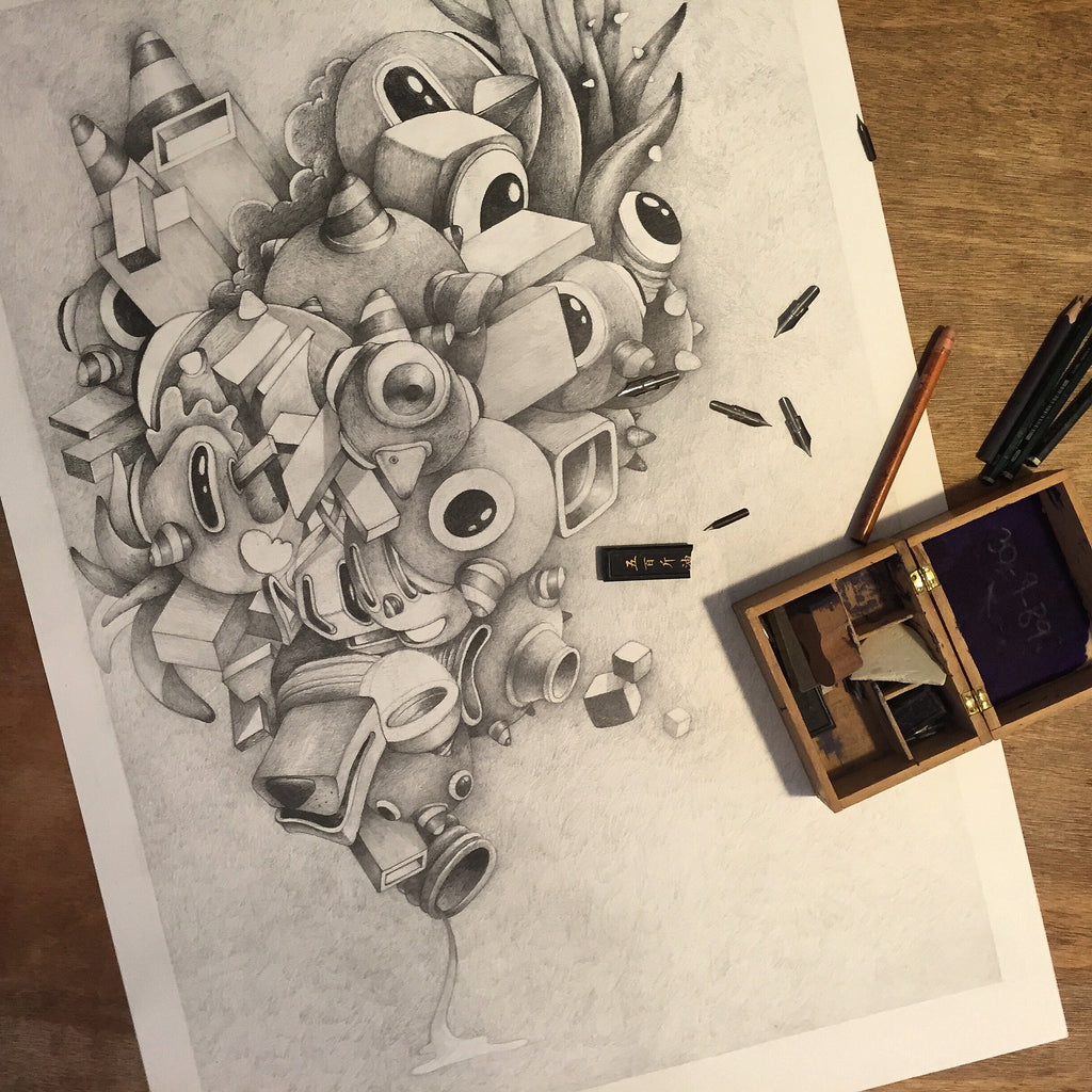 Quietude. Original graphite drawing