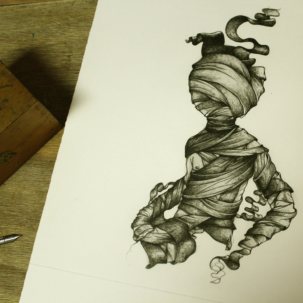 Photopolimer Engraving. Caught (Atrapado)