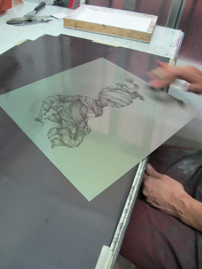 Photopolimer Engraving. Caught (Atrapado)