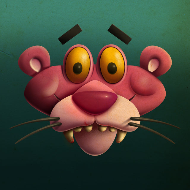 Pink Panther limited edition art print by Oscar Llorens, pop culture fine art, signed and numbered